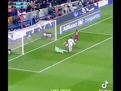 Cogida del Barcelona al real Madrid