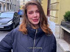 A Simple Request on the Street Ended with an Unexpected Ending - Cum on Pussy and Put on Panties