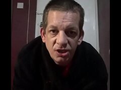 bisexual crossdresser mark wright drinks his own piss threw a homemade pissing device and wants your piss aswell