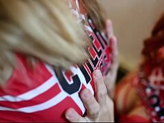 Young cheerleaders dance and seduce you