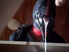 Suck my cock bitch. 10 minutes hooded deepthroat with huge oral creampie
