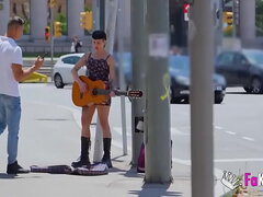 We pick a street artist up and convince to become a PORNSTAR!!