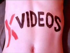 Skinny boy cums on XVIDEOS logo