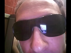 Cum on a reflecting glass