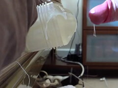 Fleshlight big cumshot moaning horny