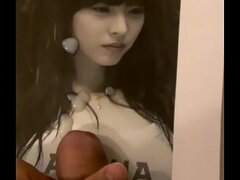 Hot Korean Actress Gets Cum Tribute