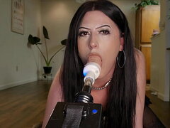 Collecting my spit and getting throat fucked
